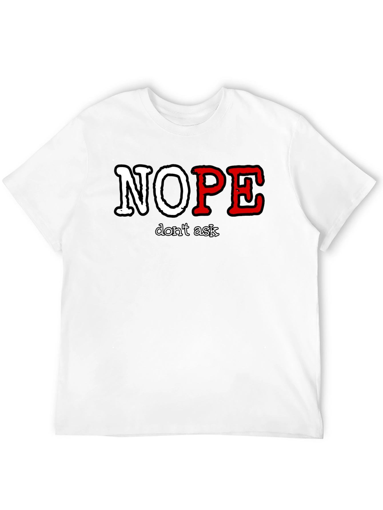 Nope Dont Ask Graphic Tee - Mens Black T-Shirt