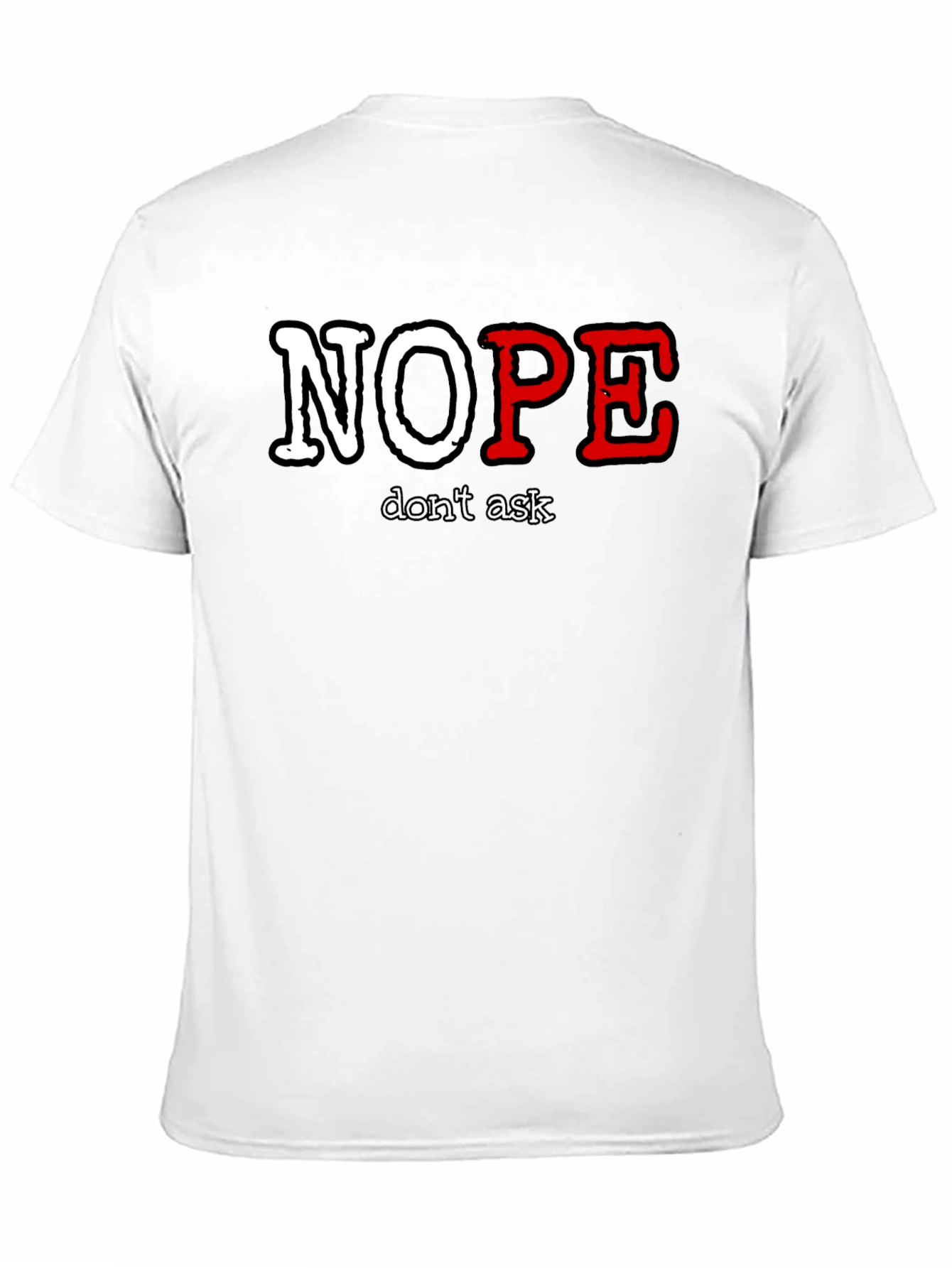 Nope Dont Ask Graphic Tee - Mens Black T-Shirt