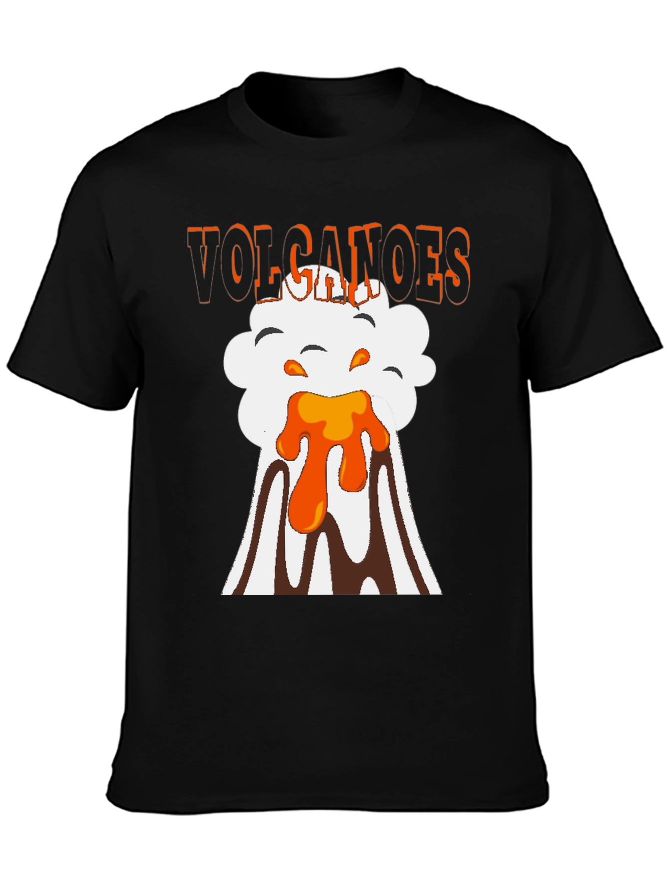 Volcanoes Graphic T-Shirt - Black