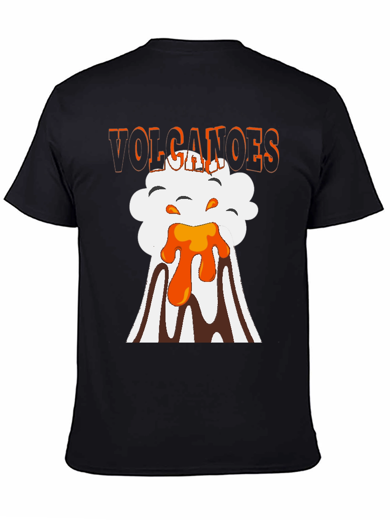 Volcanoes Graphic T-Shirt - Black