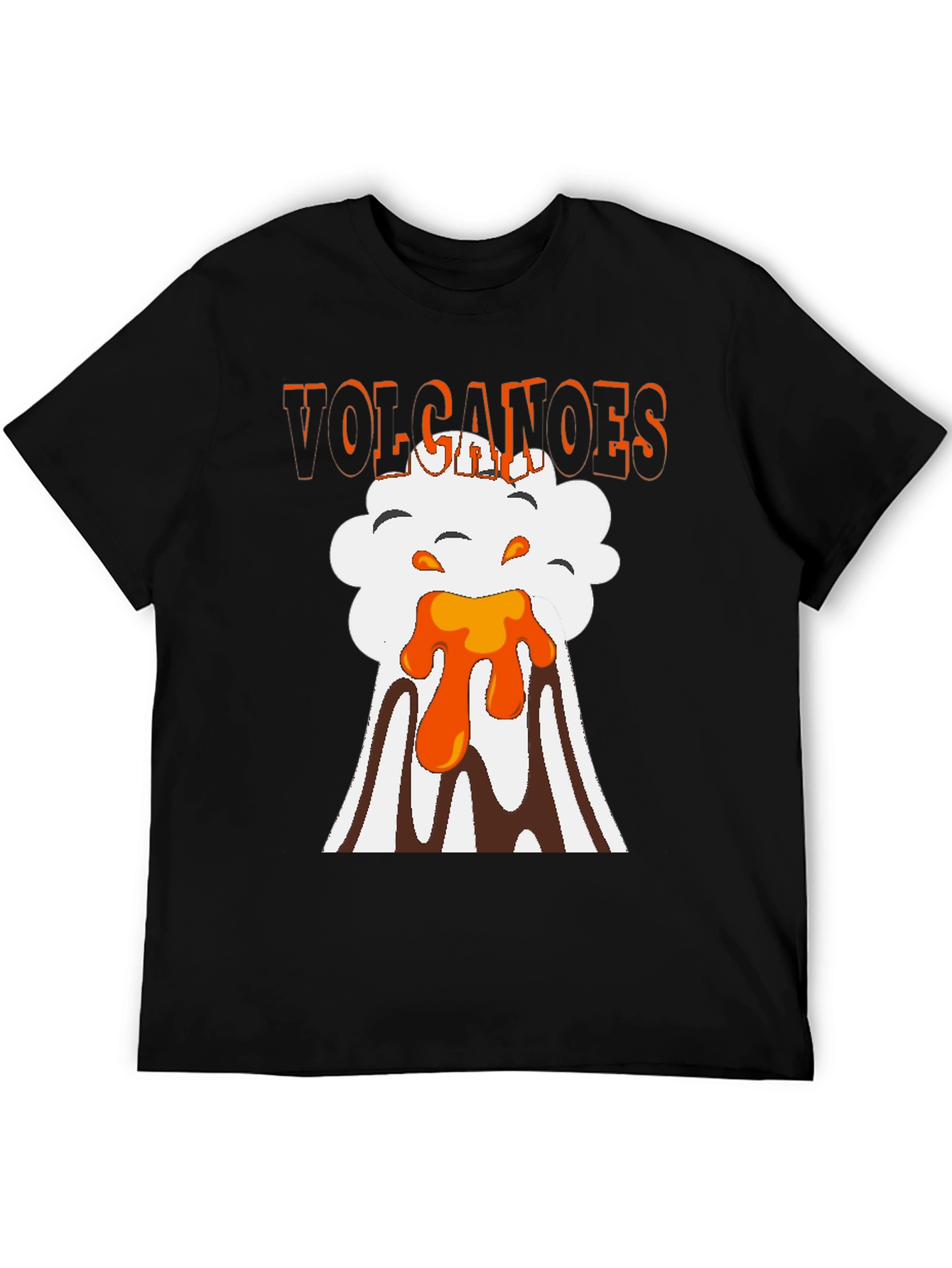 Volcanoes Graphic T-Shirt - Black