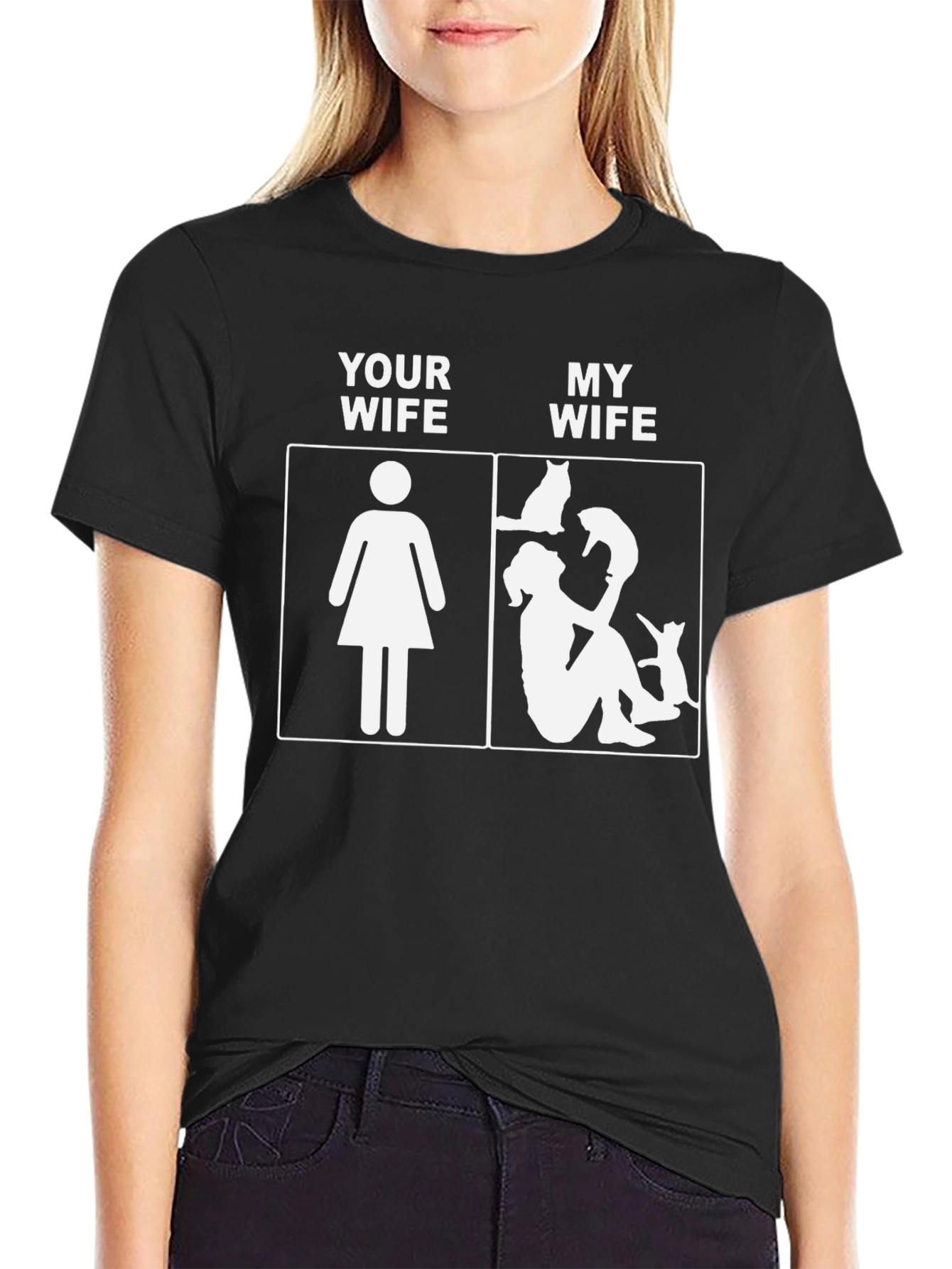 Humorous Cat Lover T-Shirt - My Wife