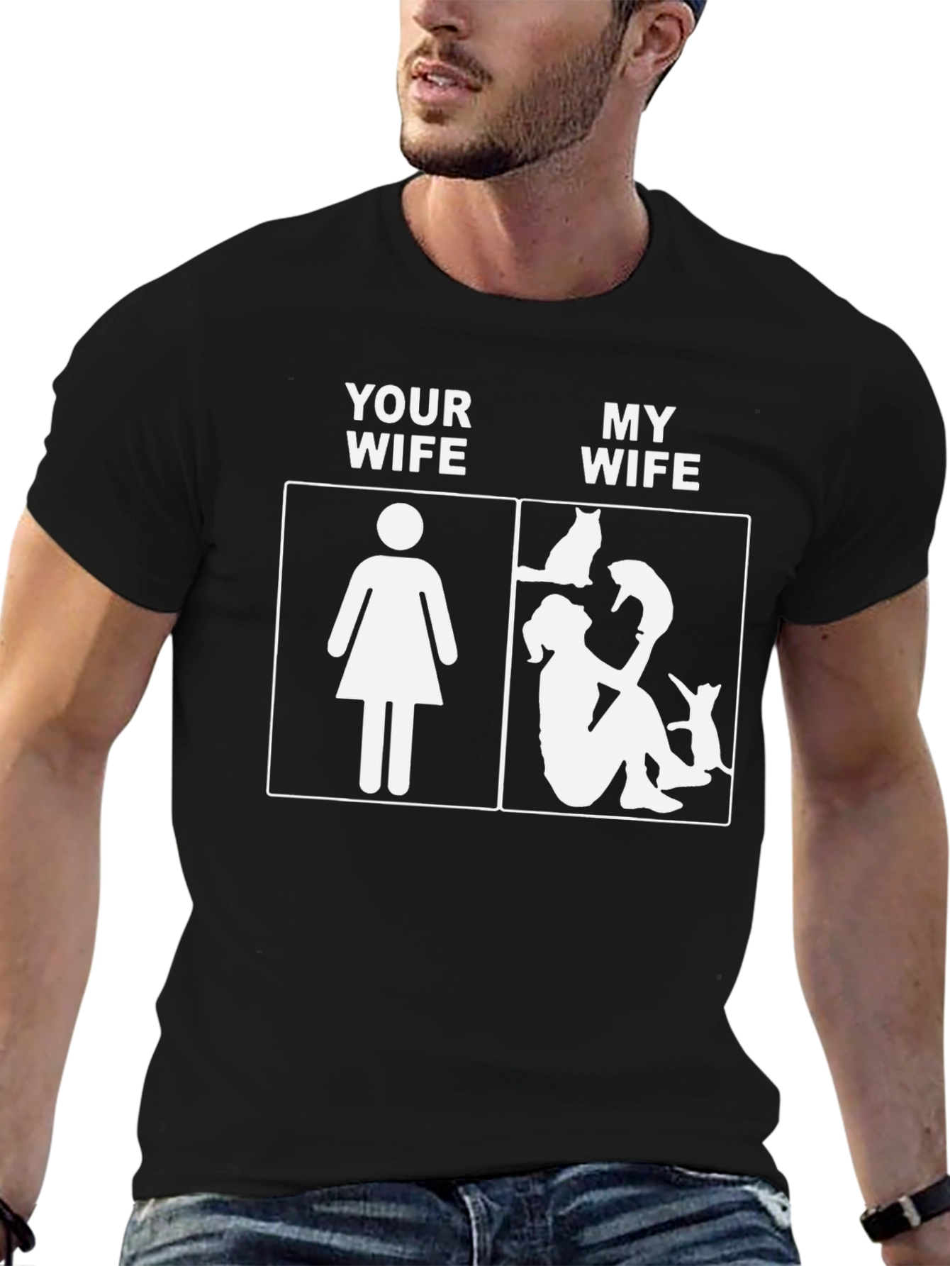 Humorous Cat Lover T-Shirt - My Wife