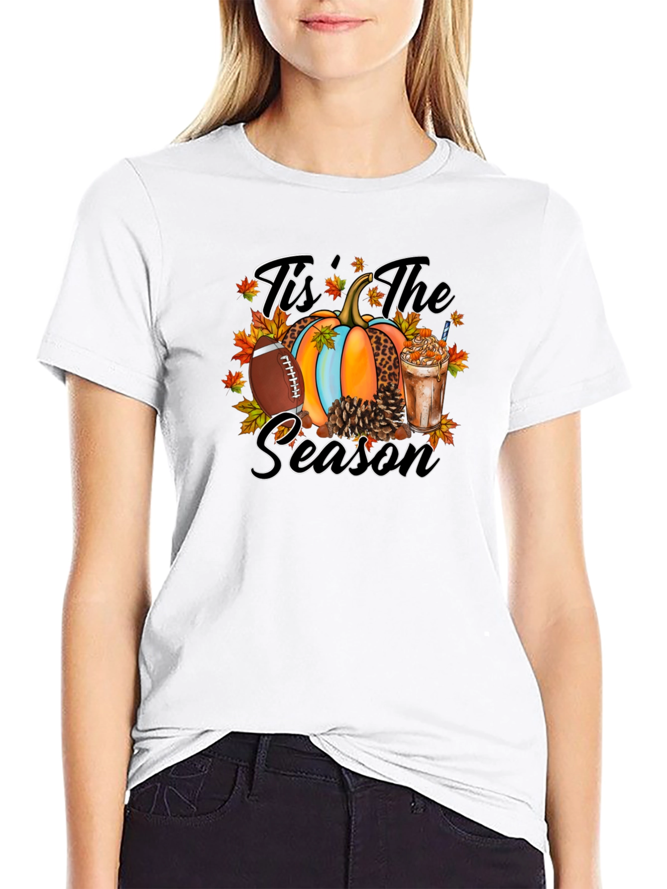 Tis The Season Football Pumpkin T-Shirt
