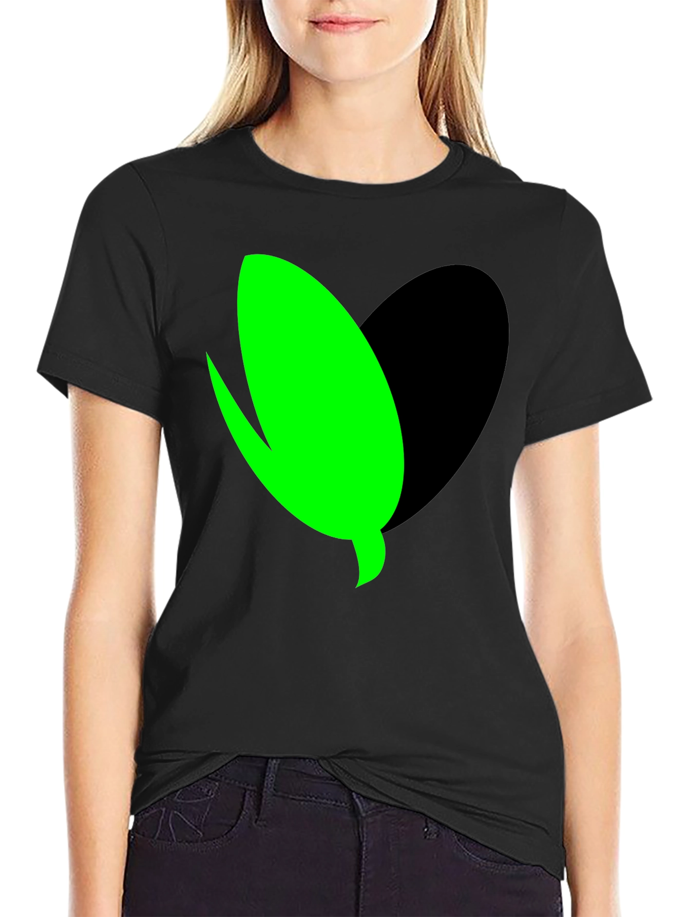 Modern Alien Eye Graphic Tee - Black