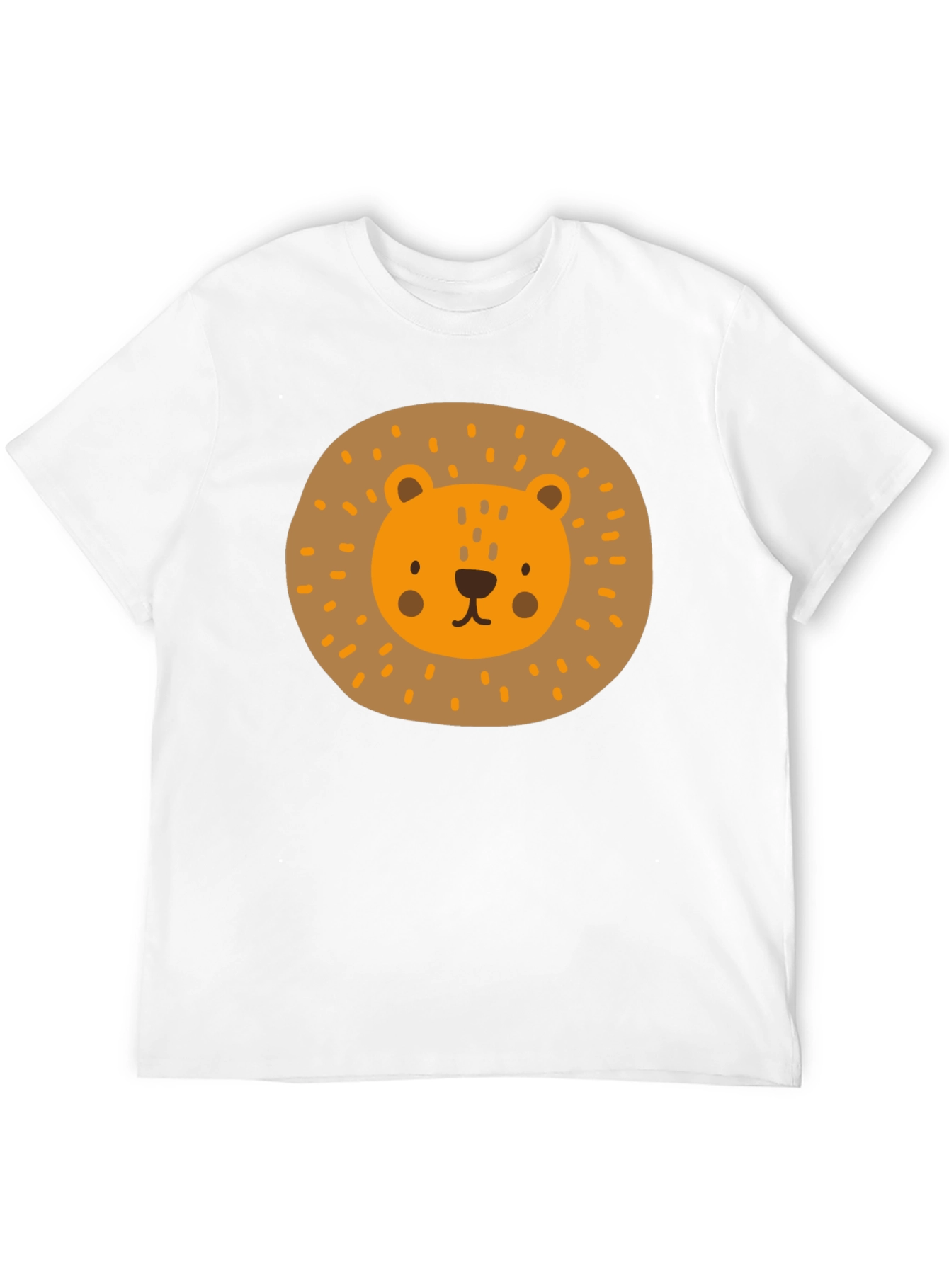 Cute Lion Graphic Tee - Mens Black T-Shirt