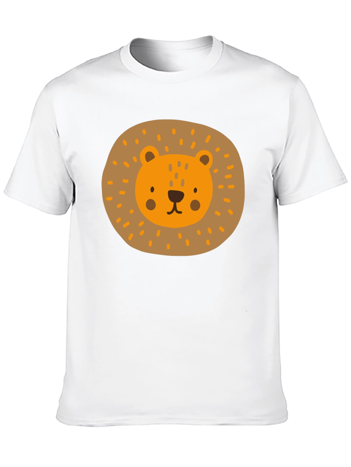 Cute Lion Graphic Tee - Mens Black T-Shirt