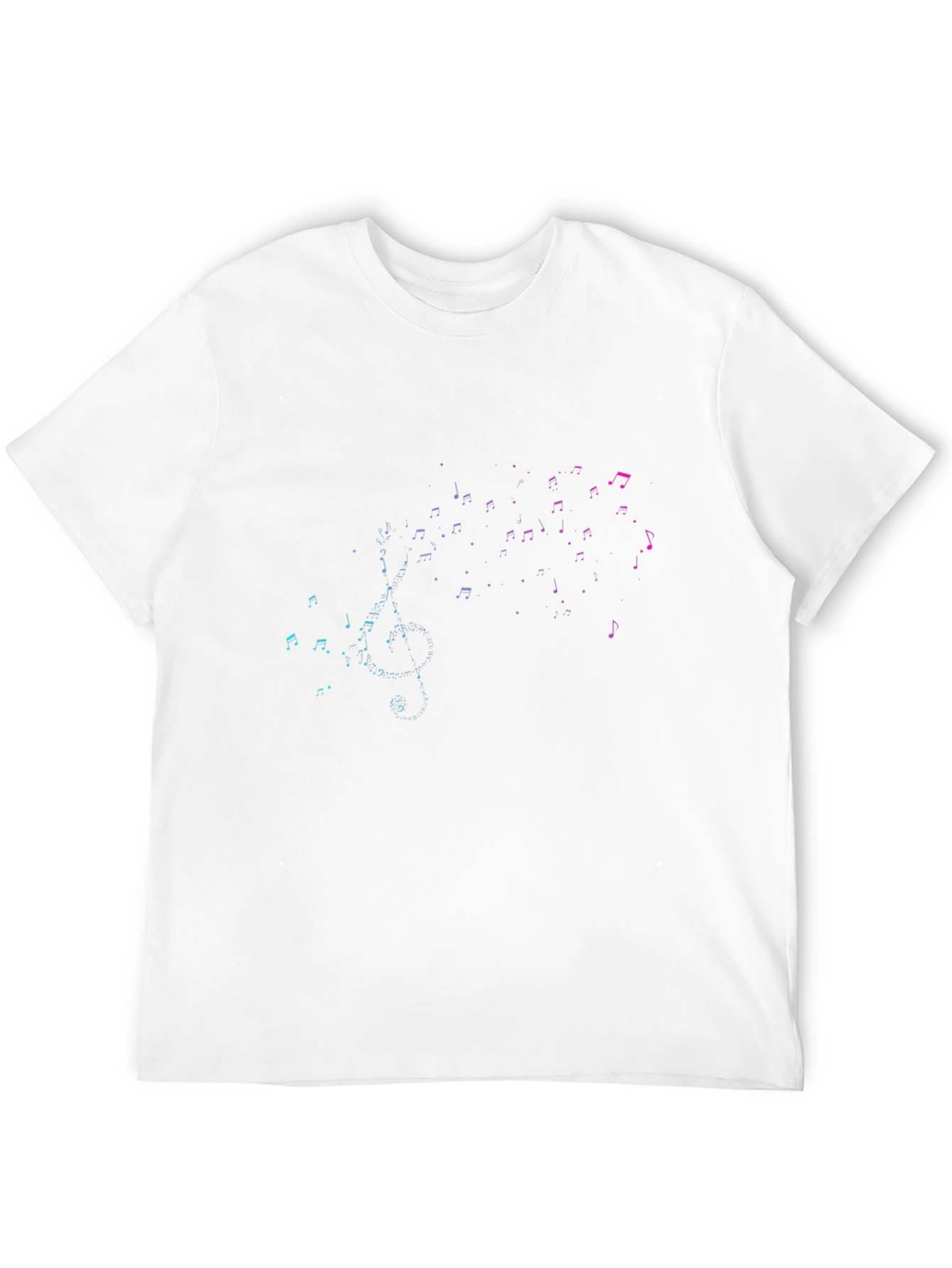 Musical Notes T-Shirt - Stylish Gradient Design