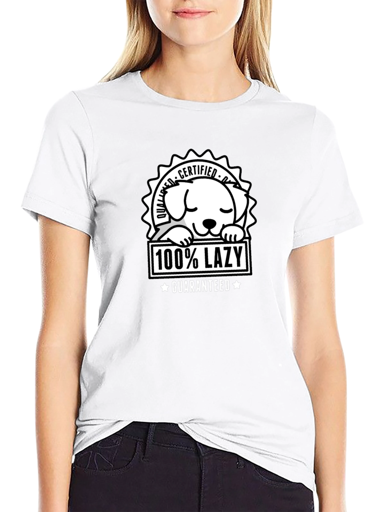 100% Lazy Certified Dog T-Shirt