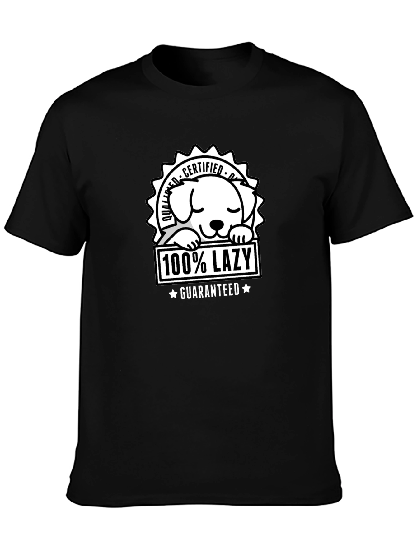 100% Lazy Certified Dog T-Shirt