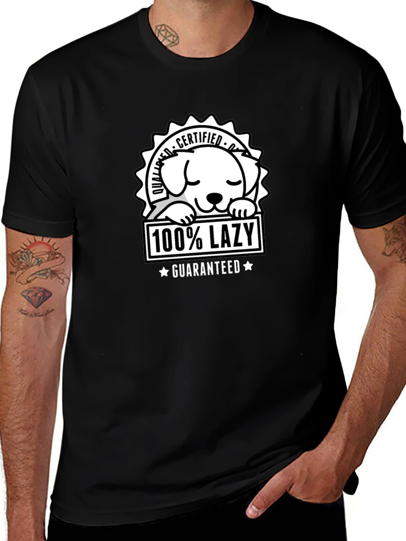 100% Lazy Certified Dog T-Shirt