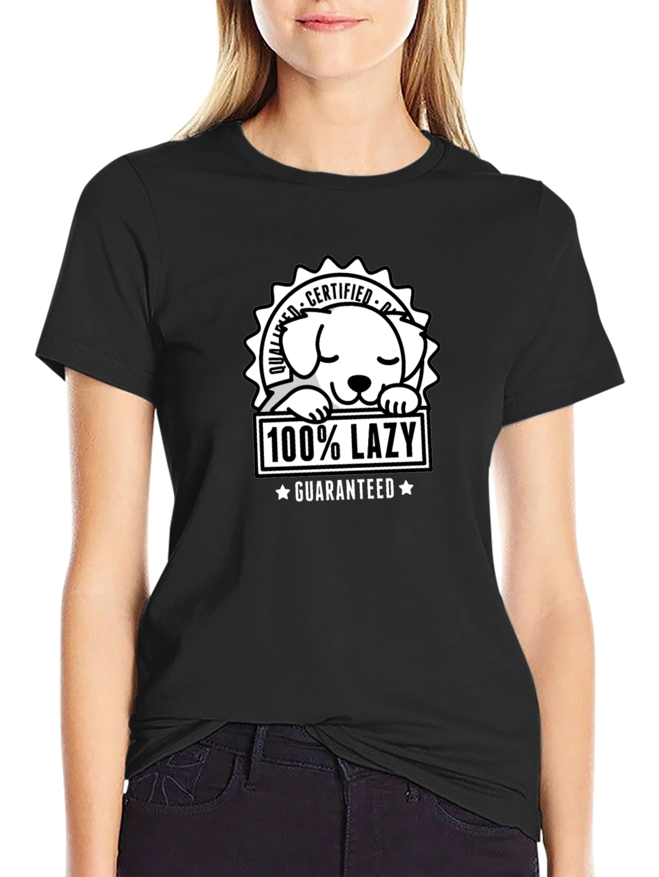 100% Lazy Certified Dog T-Shirt