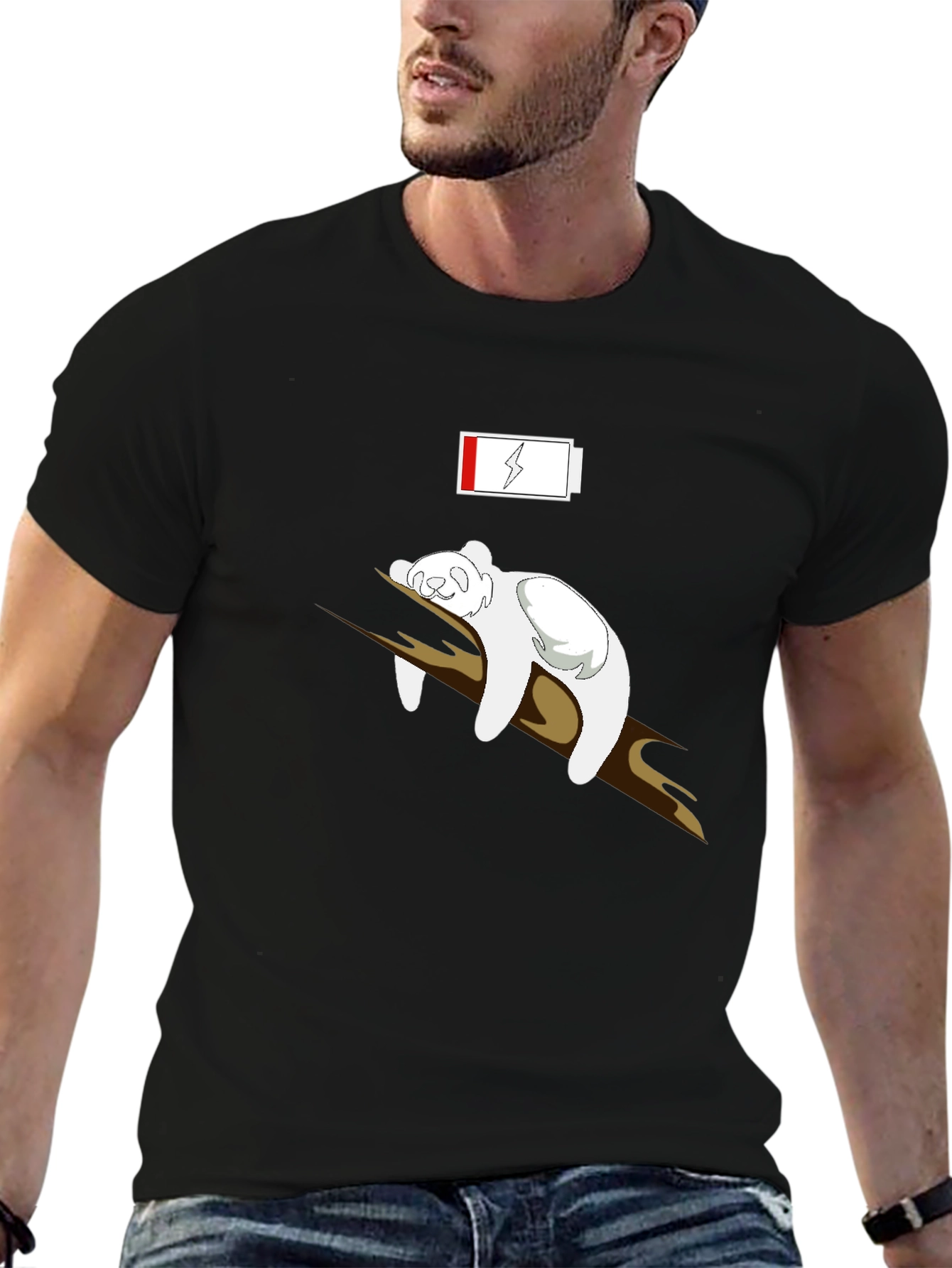 Low Battery Koala T-Shirt - Black