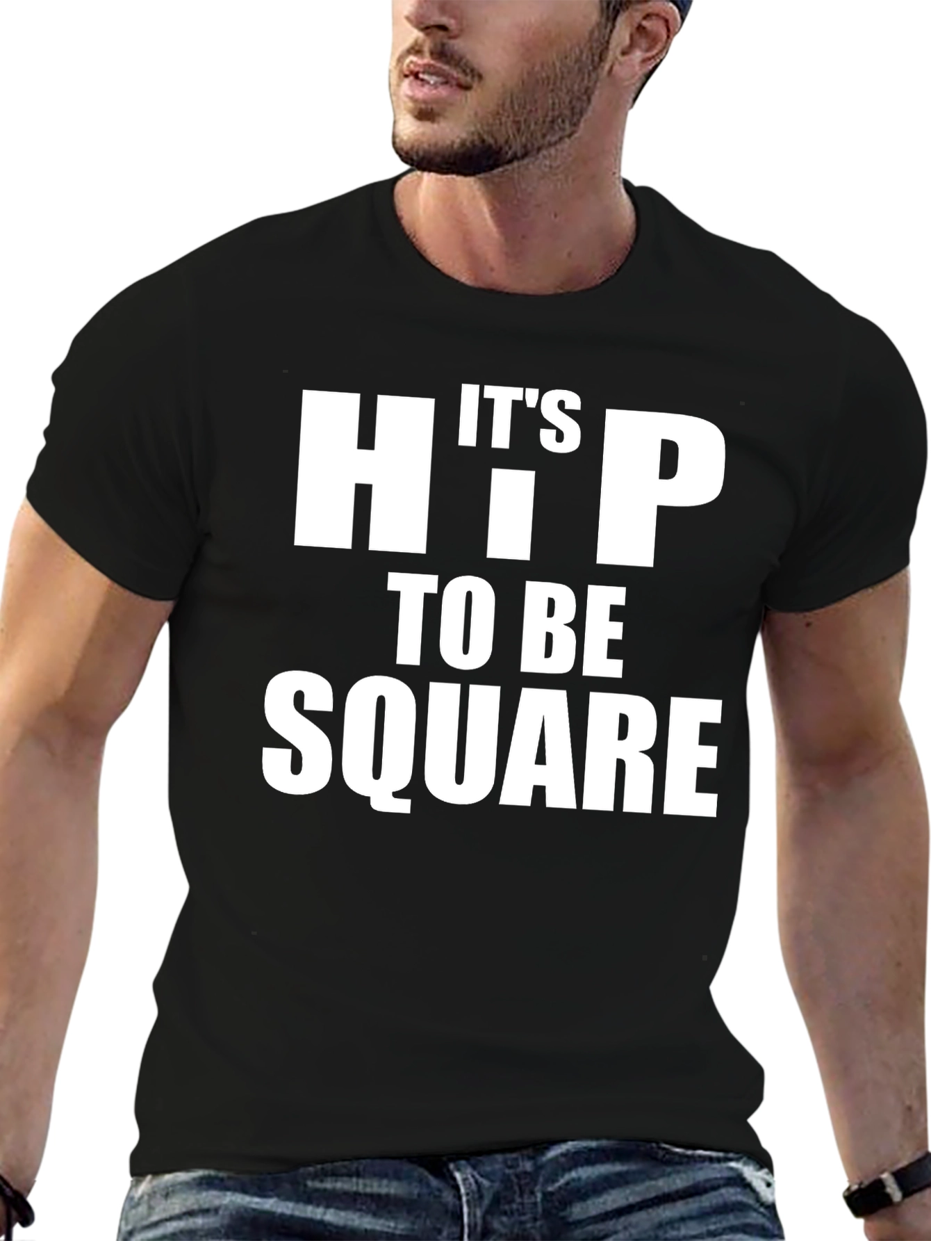 Its Hip To Be Square Funny Graphic Tee