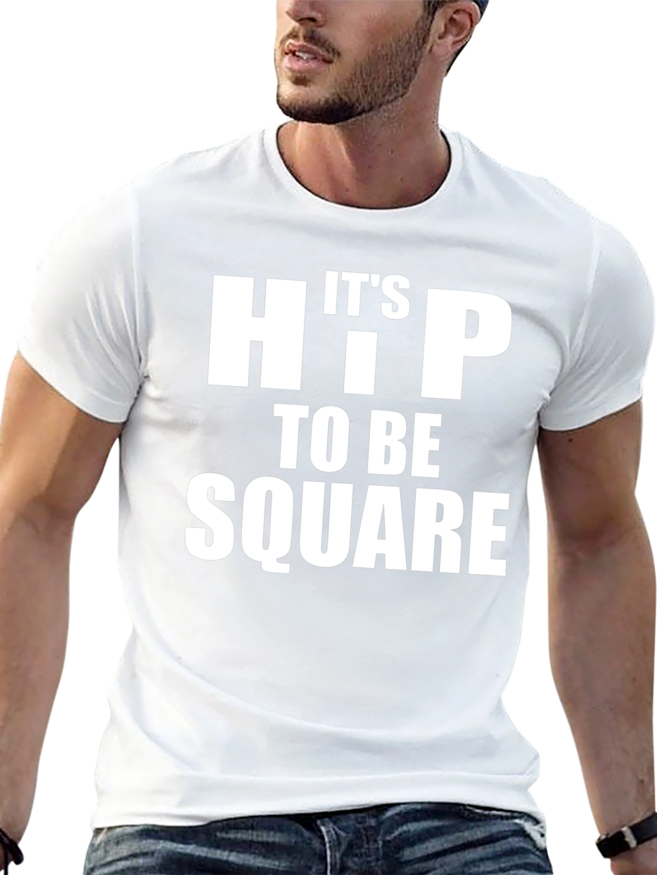 Its Hip To Be Square Funny Graphic Tee