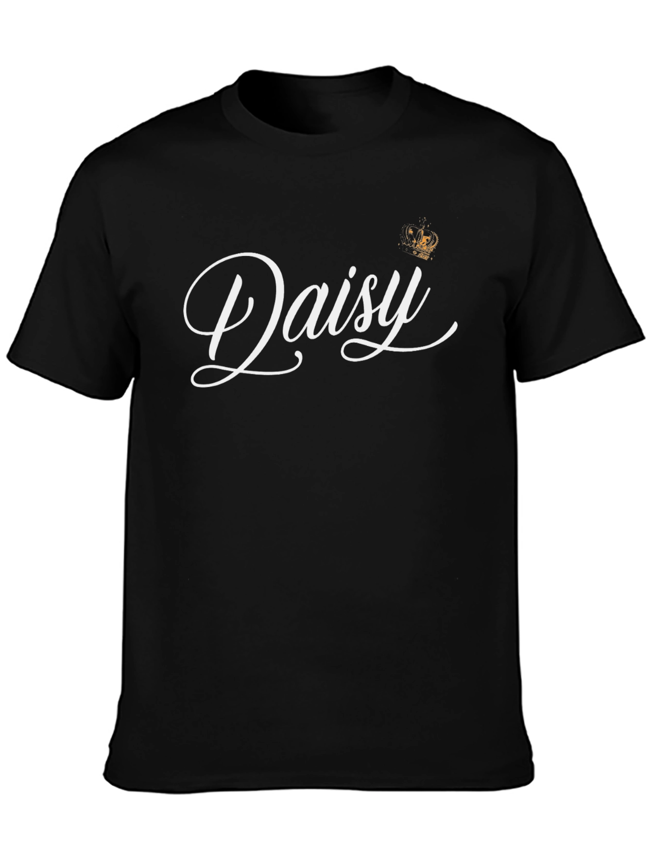 Daisy Script Graphic Tee - Unisex Black T-Shirt