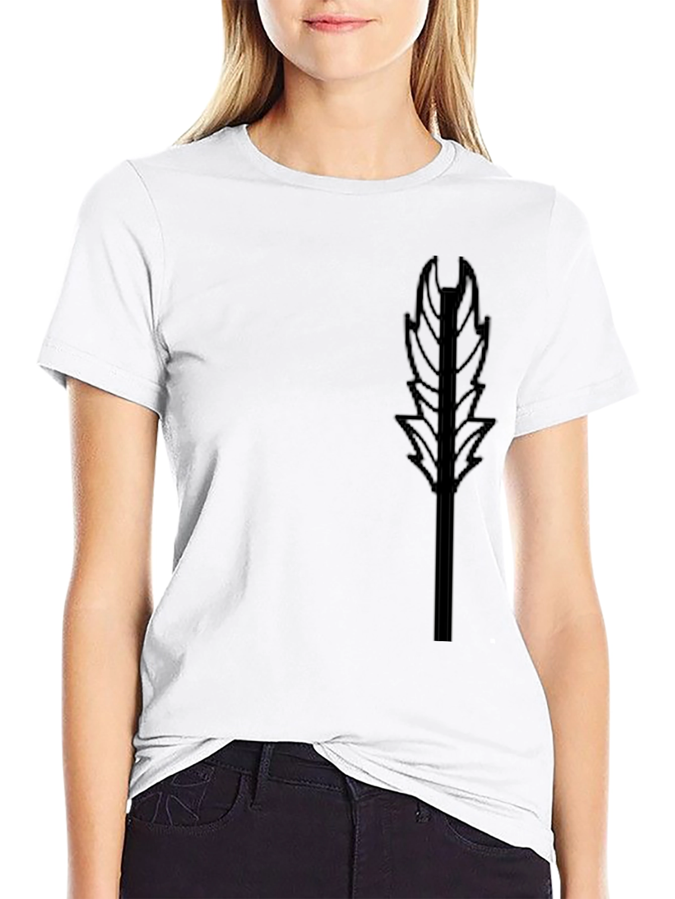 Black Feather Graphic T-Shirt