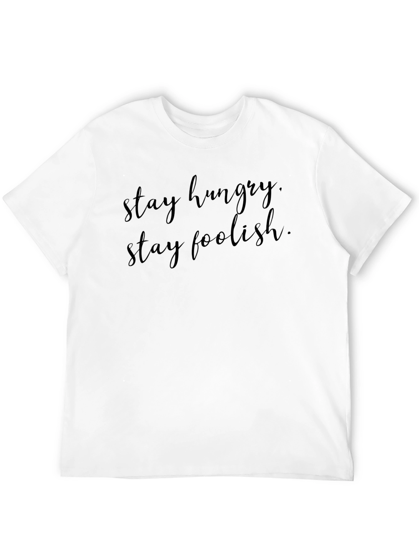 Stay Hungry Stay Foolish Black Tee