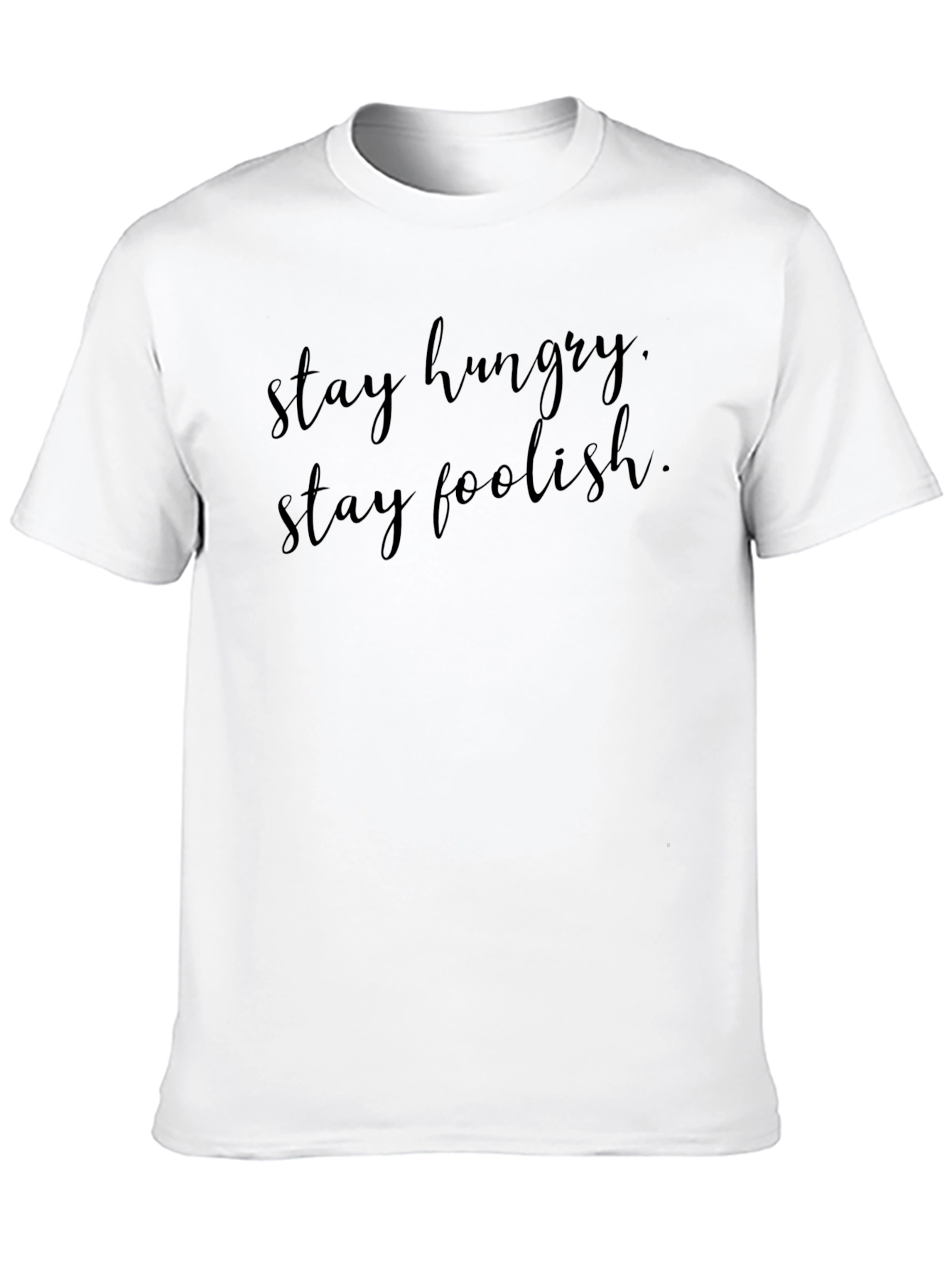 Stay Hungry Stay Foolish Black Tee