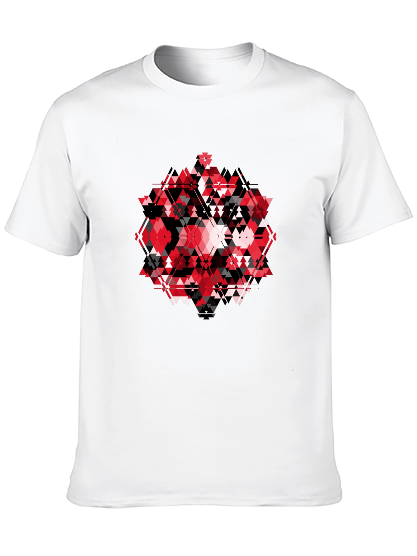 Geometric Print Black T-Shirt