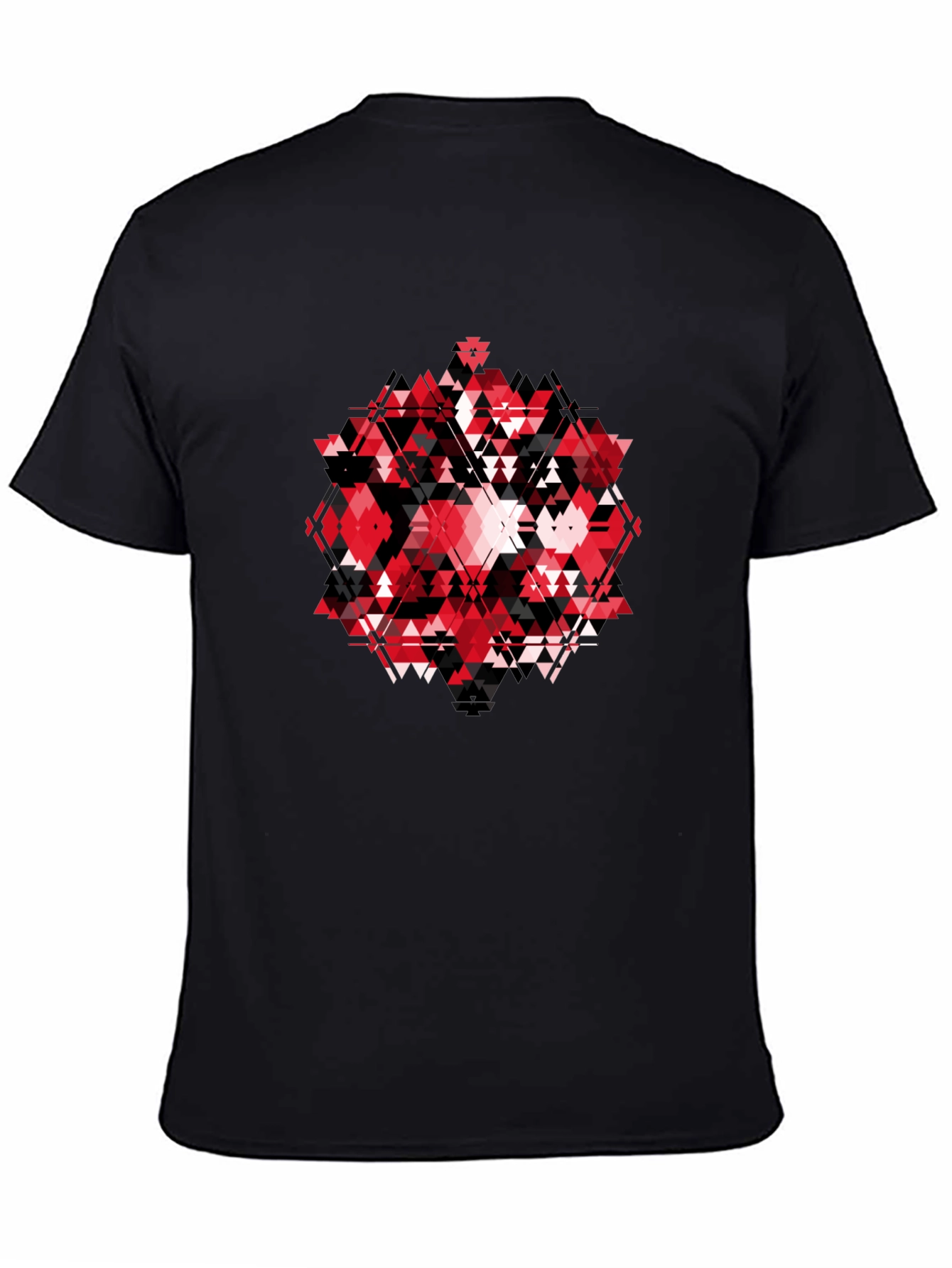 Geometric Print Black T-Shirt