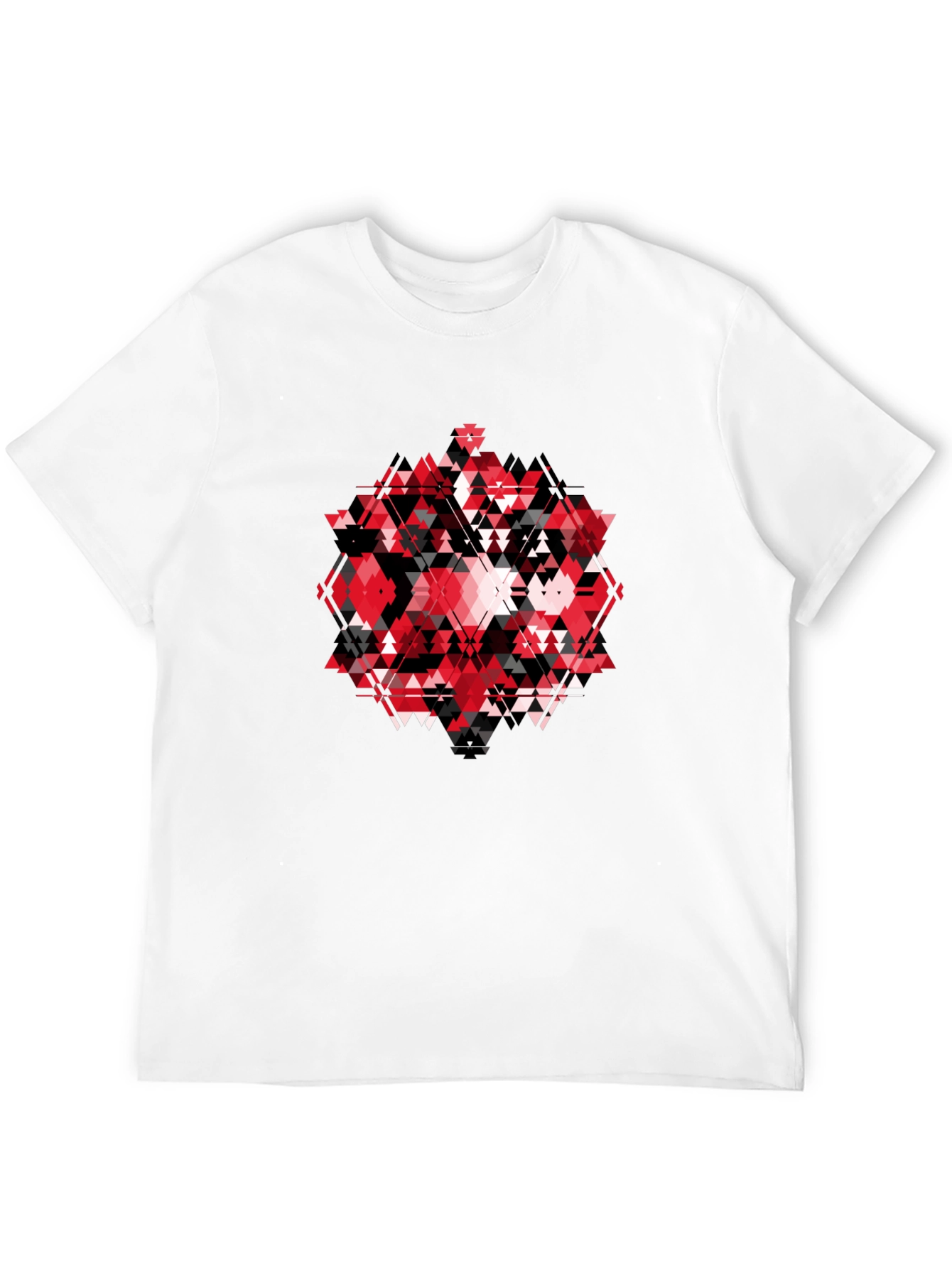 Geometric Print Black T-Shirt