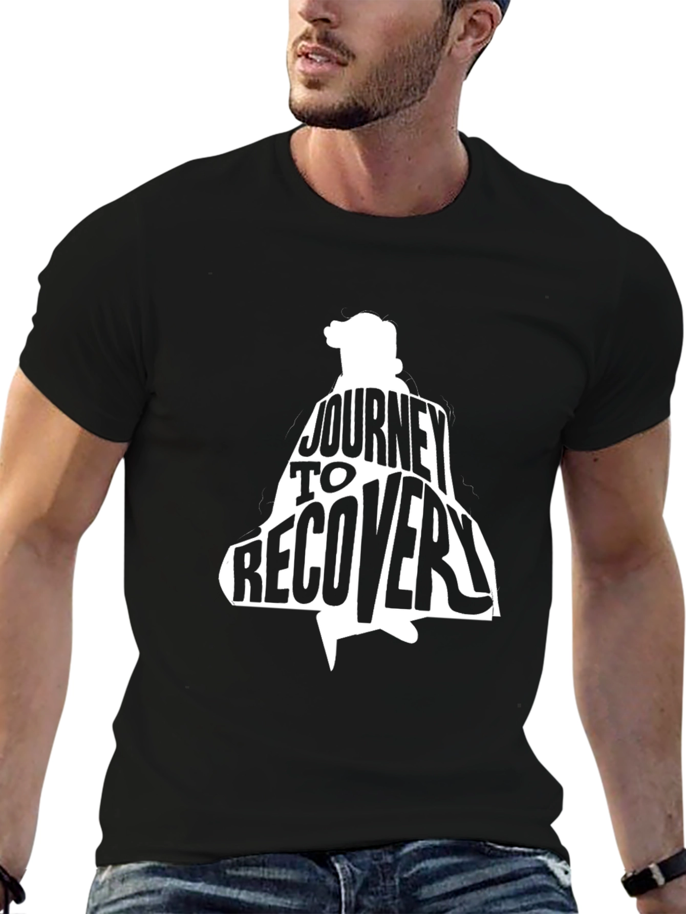 Journey to Recovery Graphic Tee - Stylish Mens Shirt