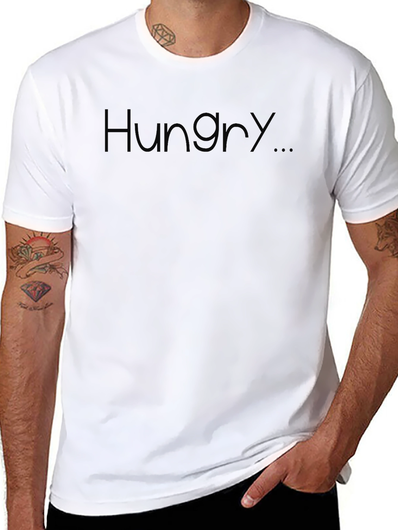 Mens Black Hungry Graphic T-Shirt