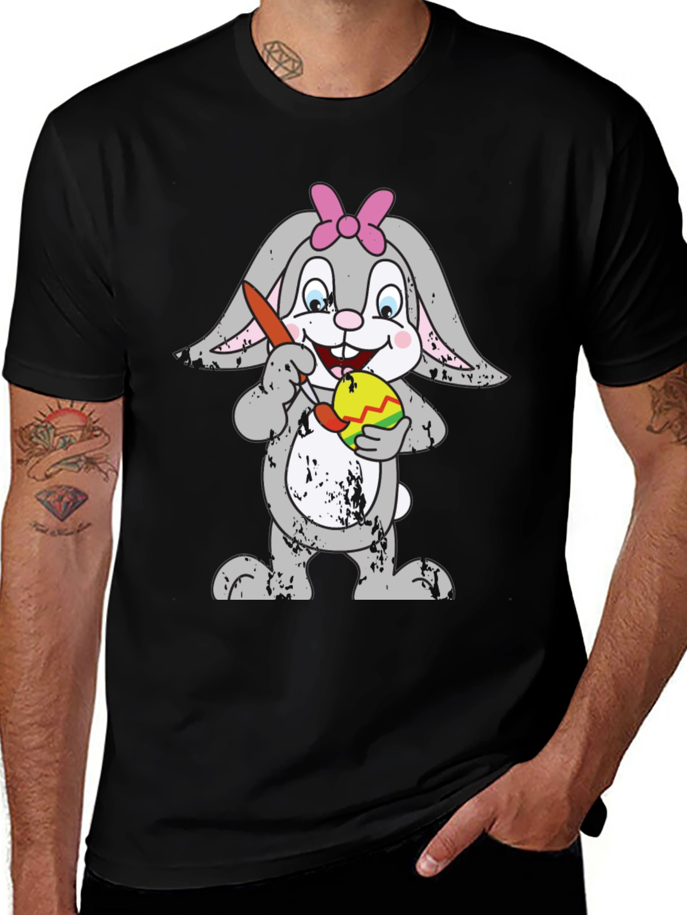 Easter Bunny T-Shirt - Egg Painting Rabbit Tee