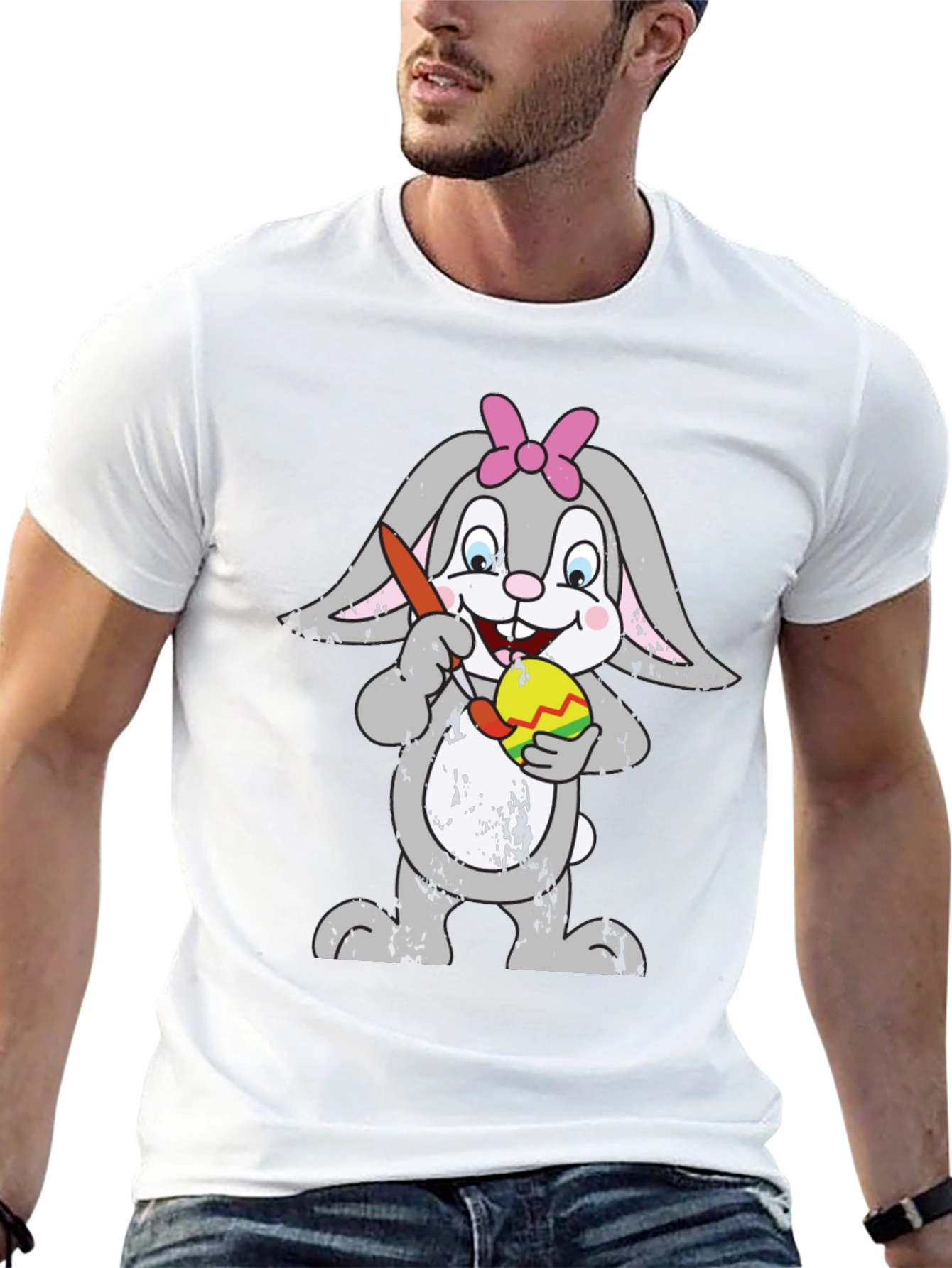 Easter Bunny T-Shirt - Egg Painting Rabbit Tee