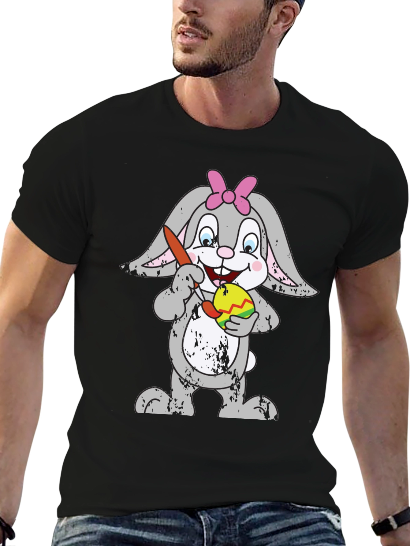 Easter Bunny T-Shirt - Egg Painting Rabbit Tee