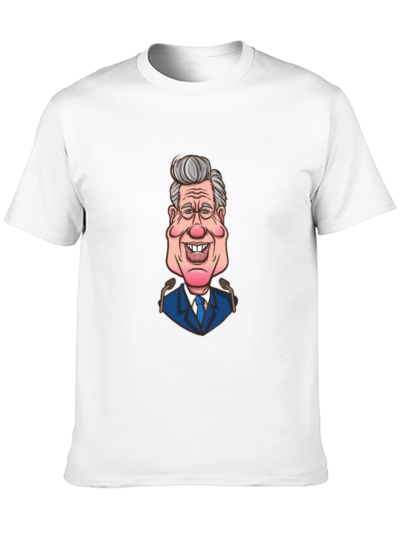 Caricature Graphic Print Black Cotton T-Shirt