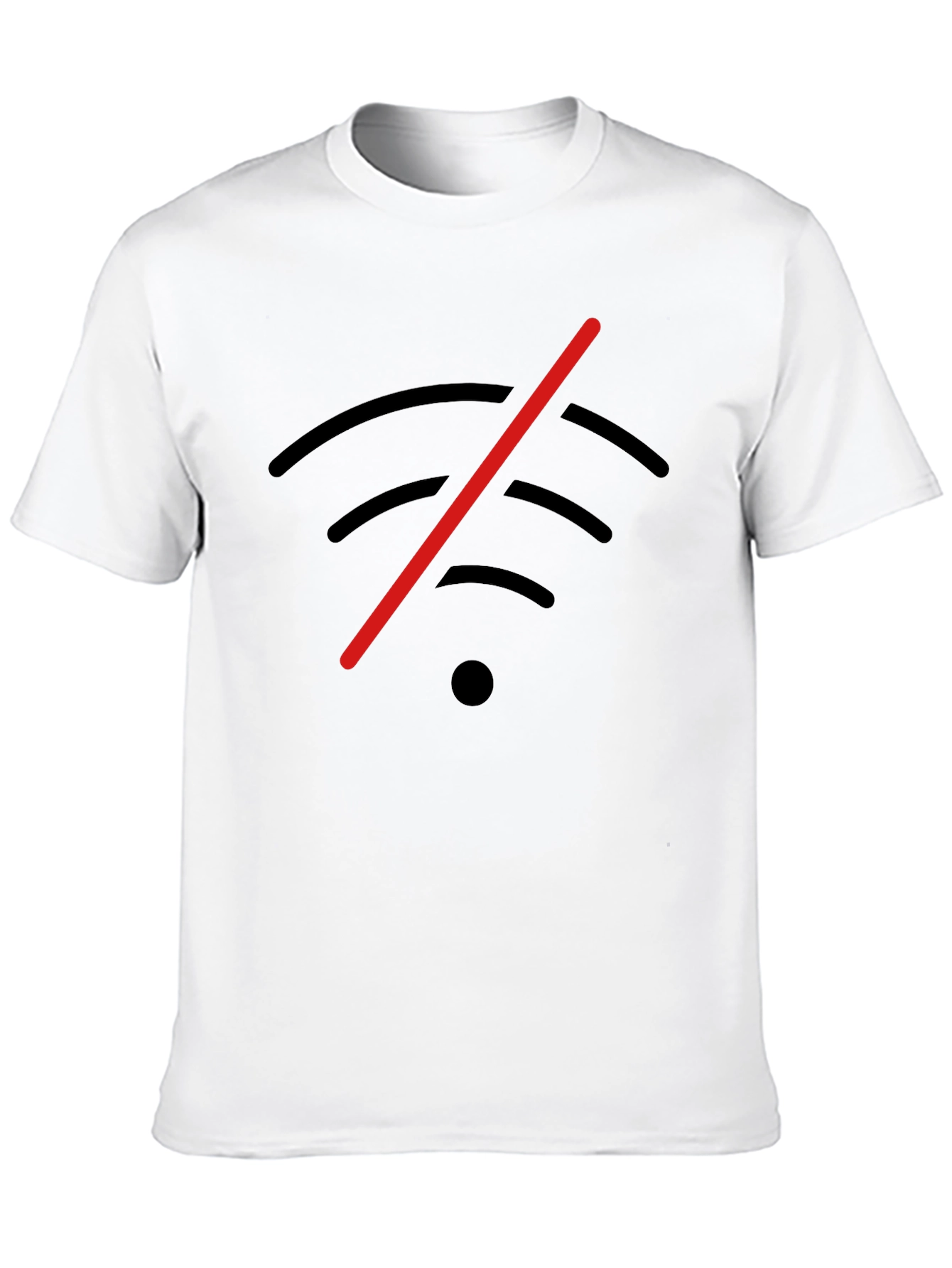No Wifi Zone T-Shirt - Black Cotton Tee