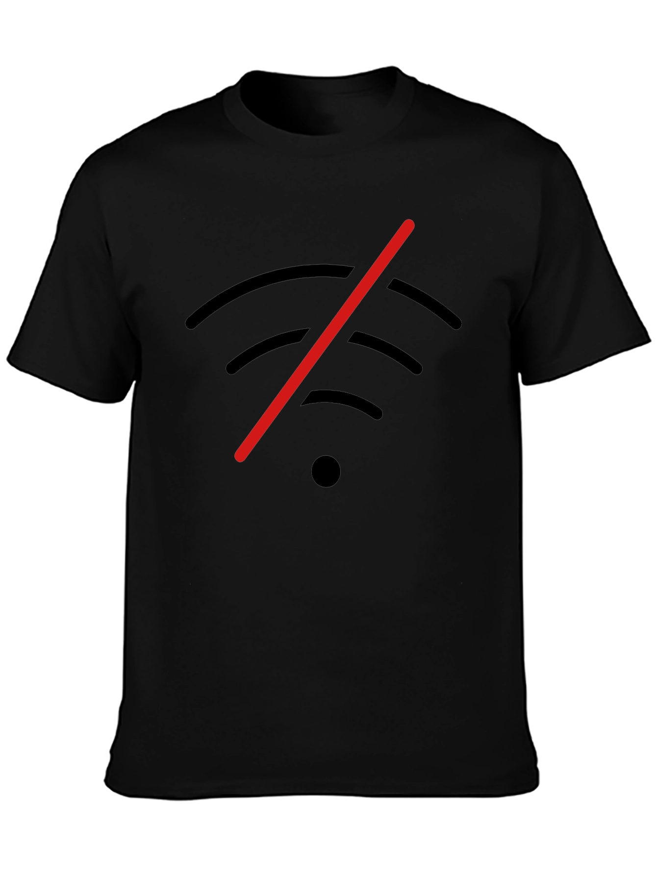No Wifi Zone T-Shirt - Black Cotton Tee