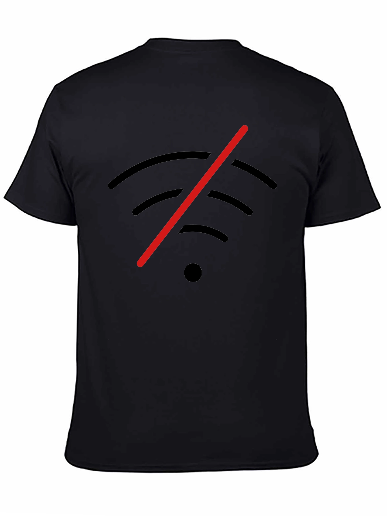 No Wifi Zone T-Shirt - Black Cotton Tee