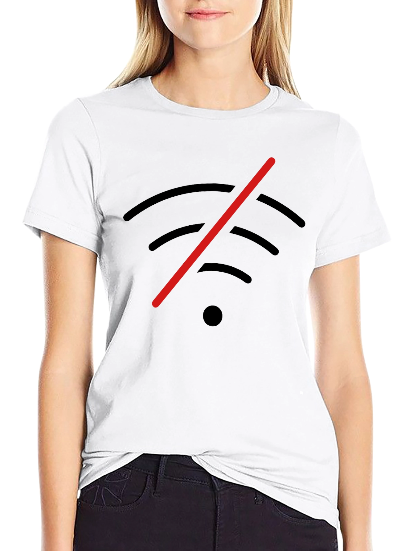 No Wifi Zone T-Shirt - Black Cotton Tee