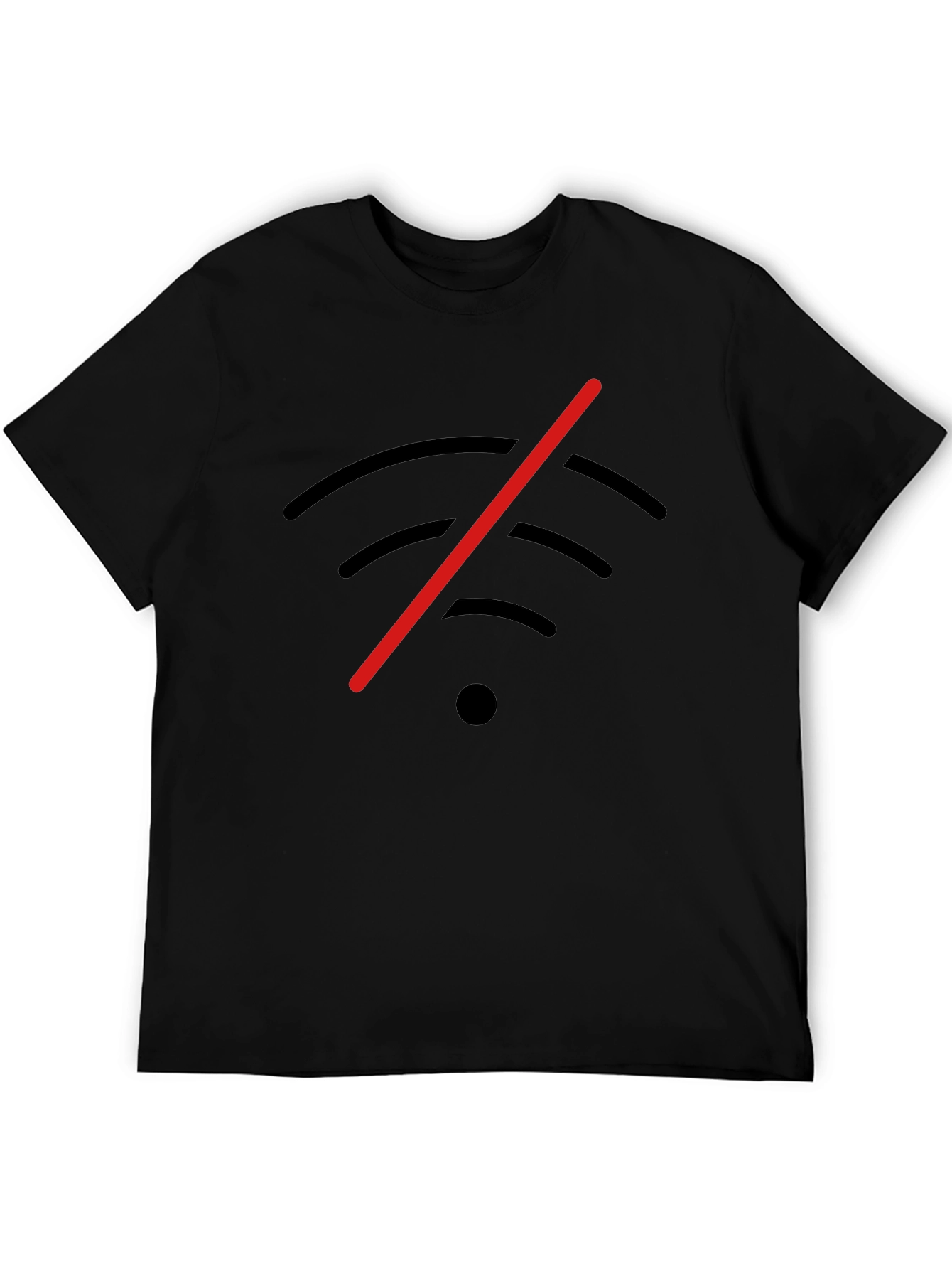 No Wifi Zone T-Shirt - Black Cotton Tee
