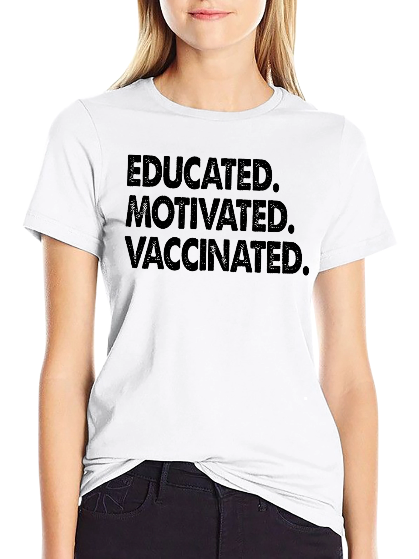 Educated Motivated Vaccinated Graphic Tee