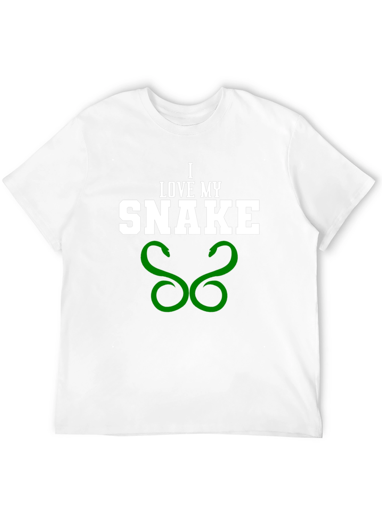I Love My Snake Graphic T-Shirt - Black