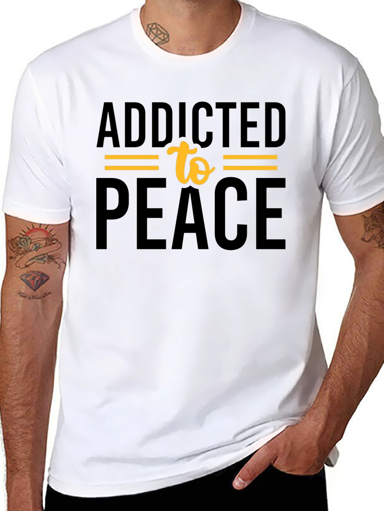 Addicted to Peace Graphic T-Shirt