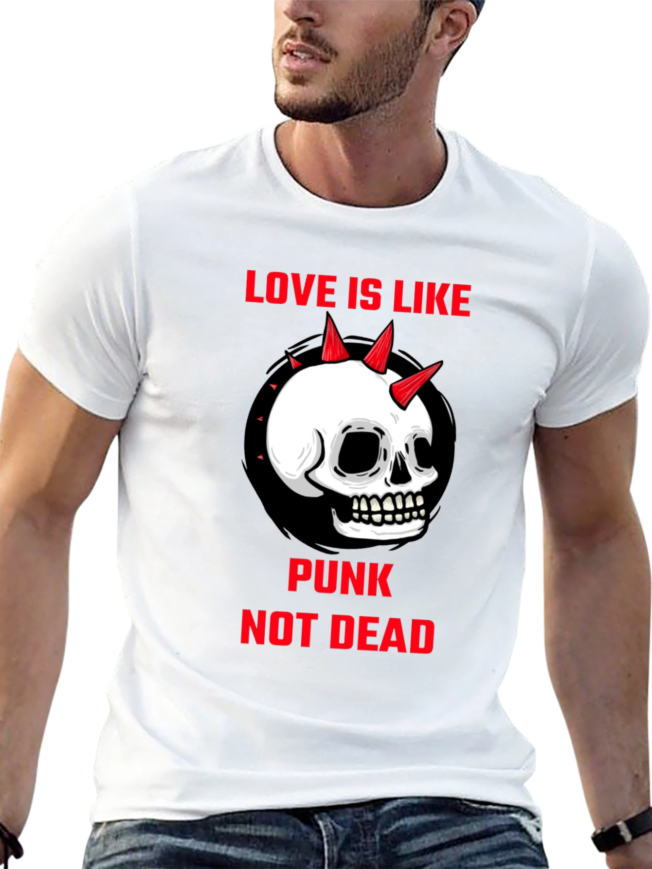 Punk Not Dead Skull Graphic T-Shirt