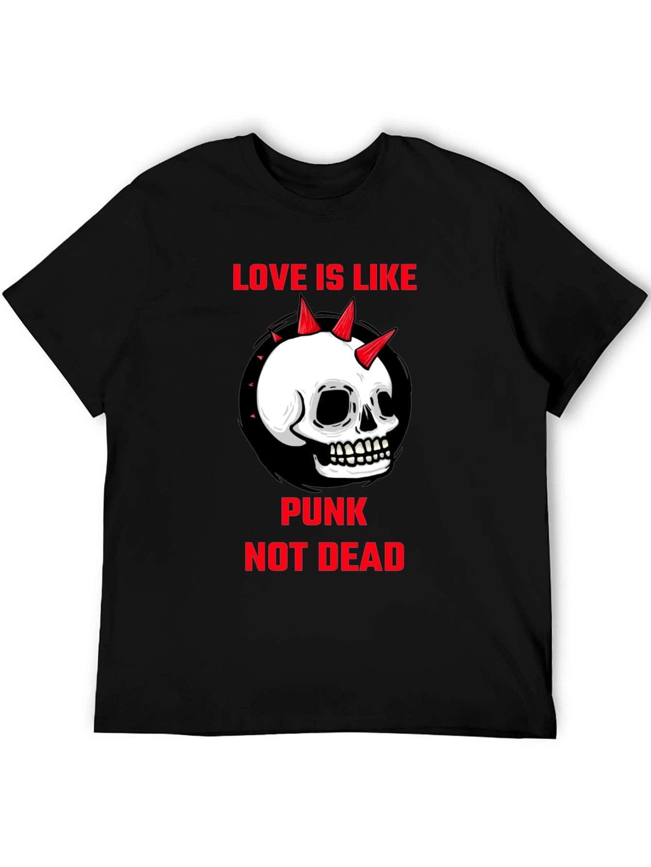 Punk Not Dead Skull Graphic T-Shirt