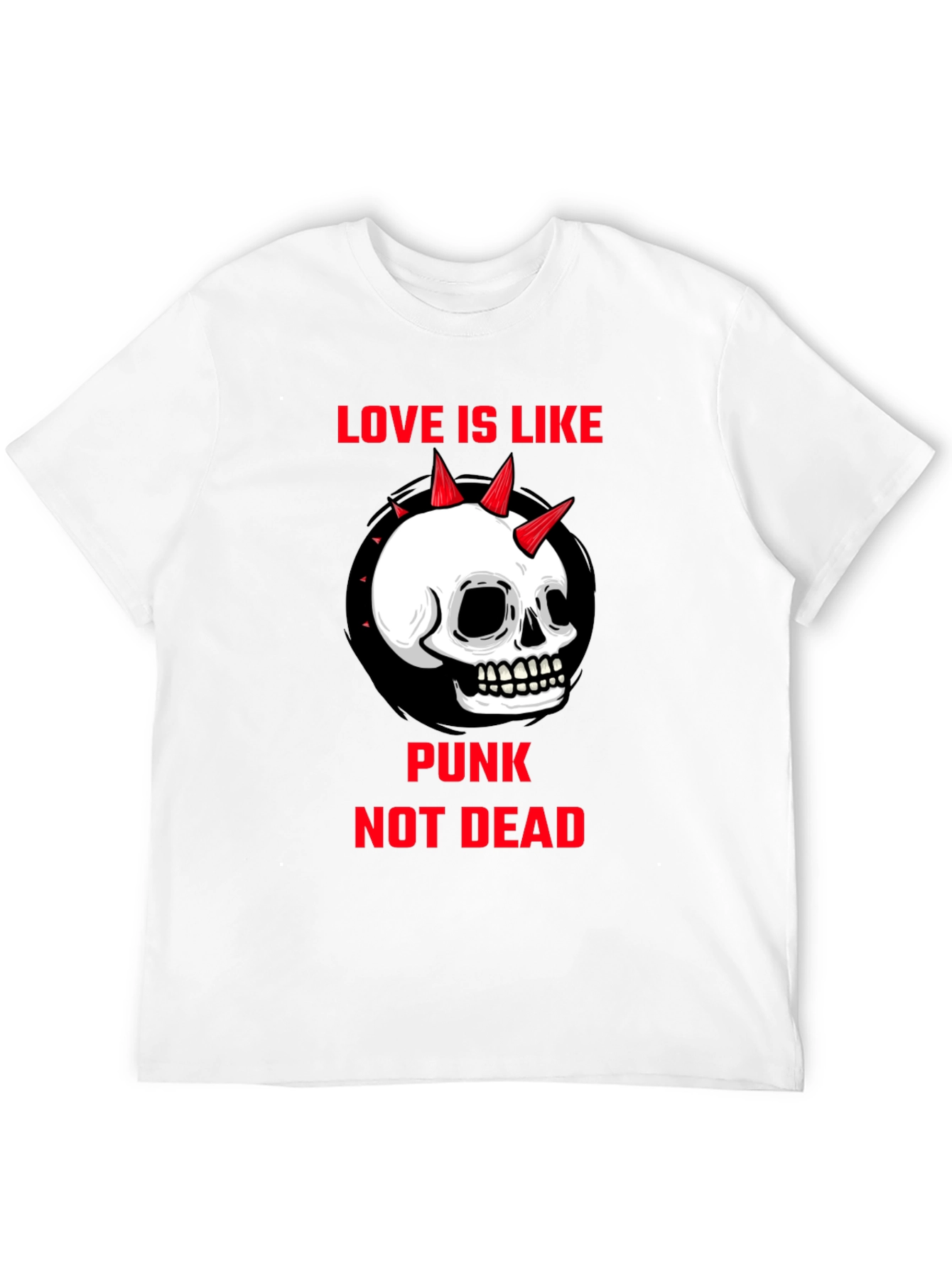 Punk Not Dead Skull Graphic T-Shirt