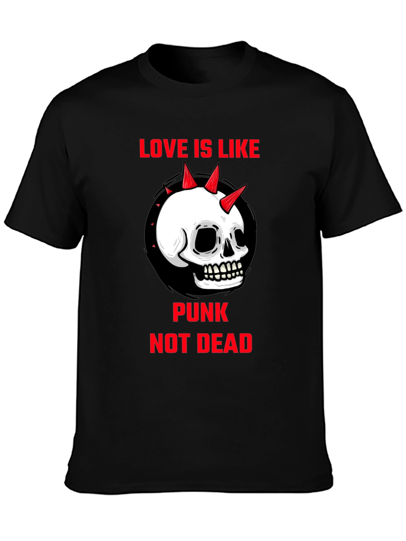 Punk Not Dead Skull Graphic T-Shirt