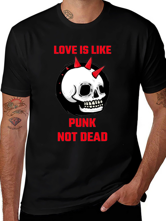 Punk Not Dead Skull Graphic T-Shirt