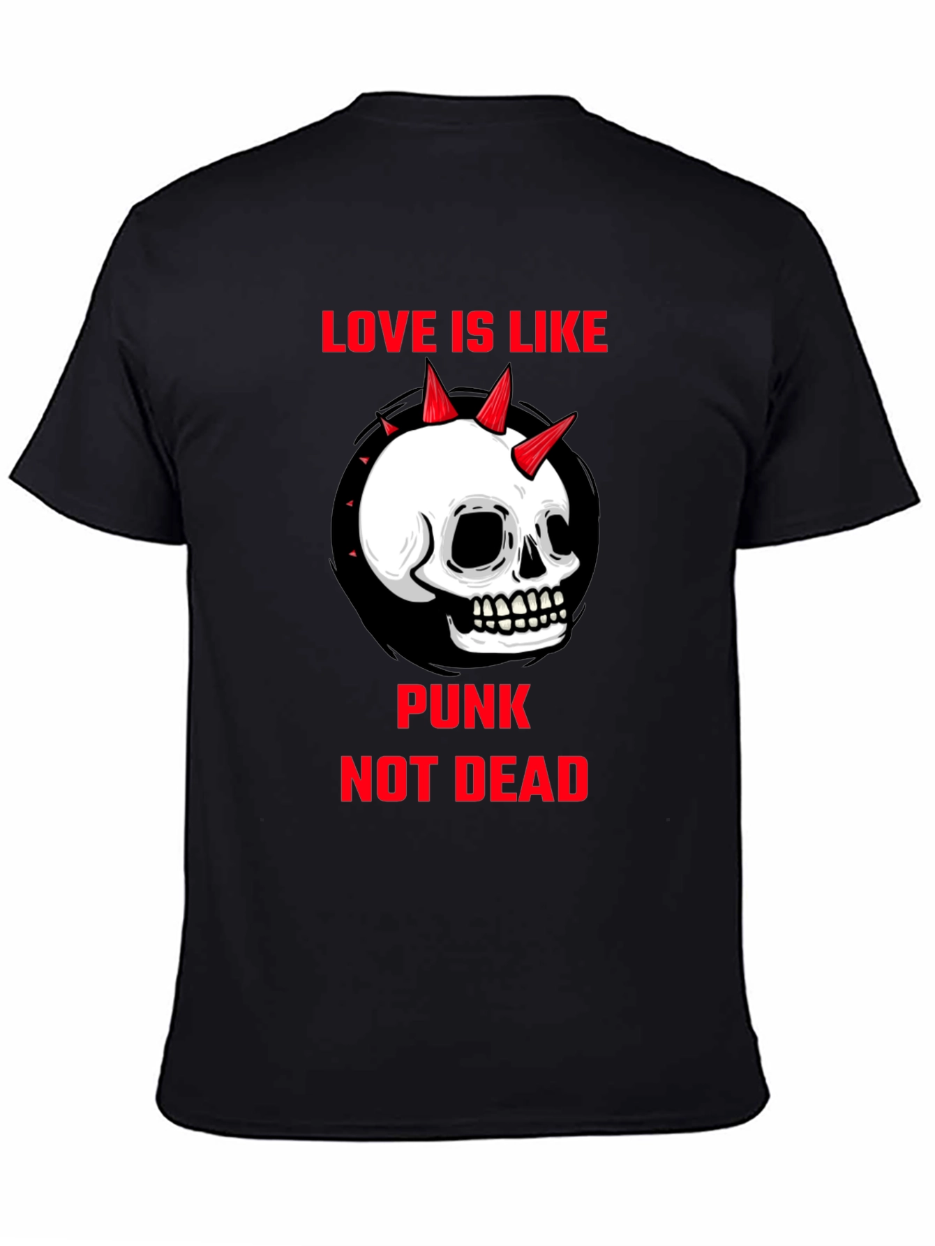 Punk Not Dead Skull Graphic T-Shirt