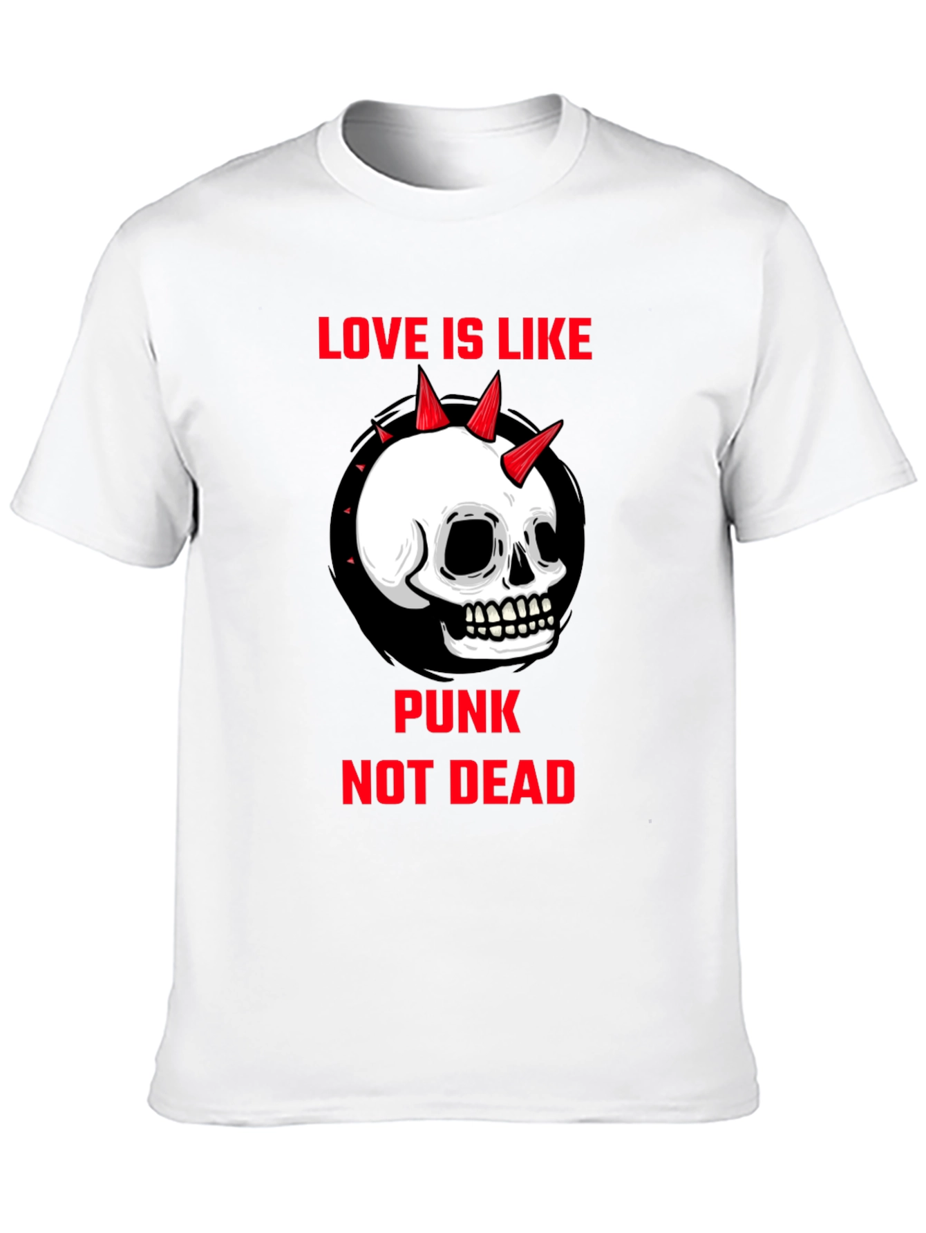 Punk Not Dead Skull Graphic T-Shirt