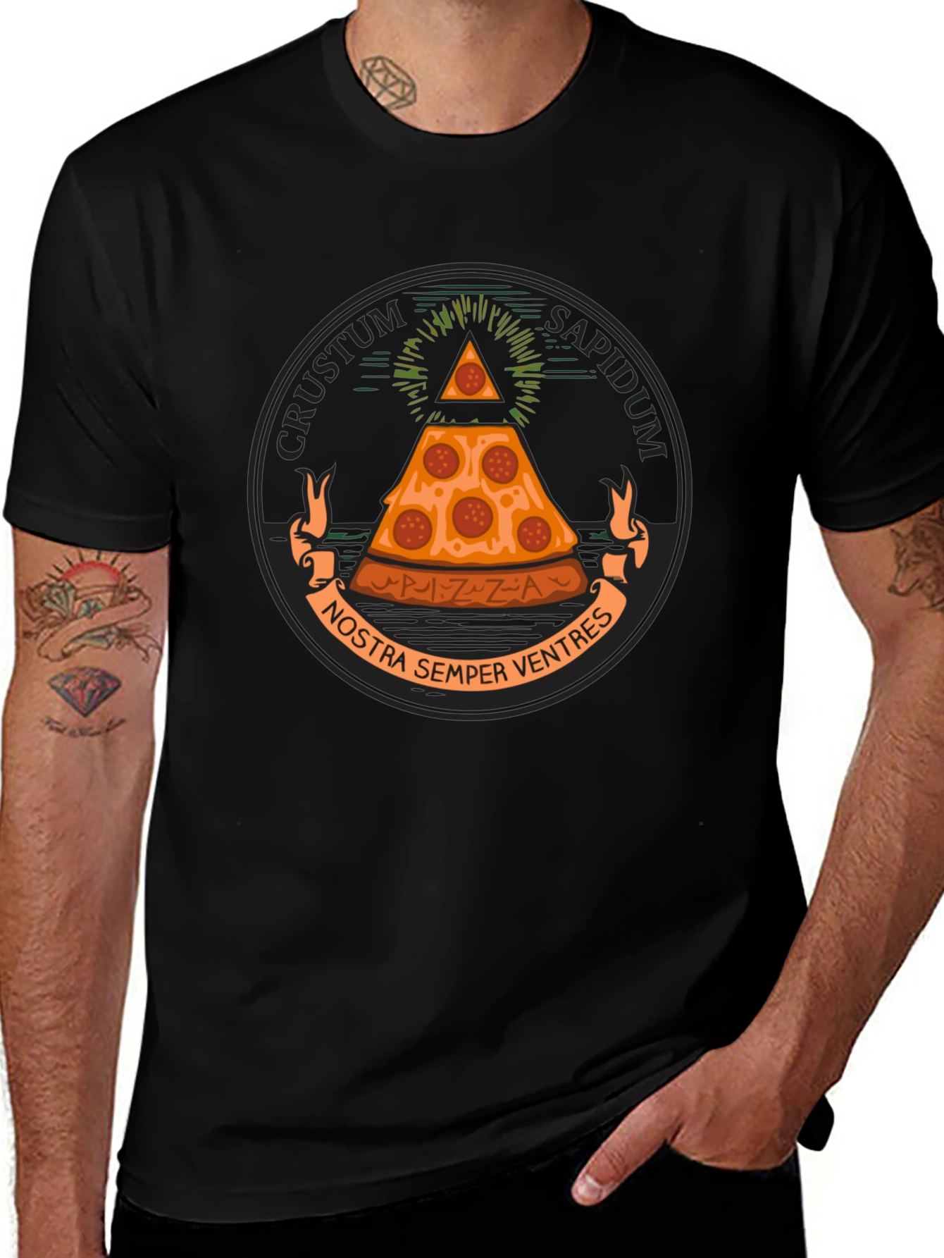 Pizza Illuminati T-Shirt - Crustum Sapidum