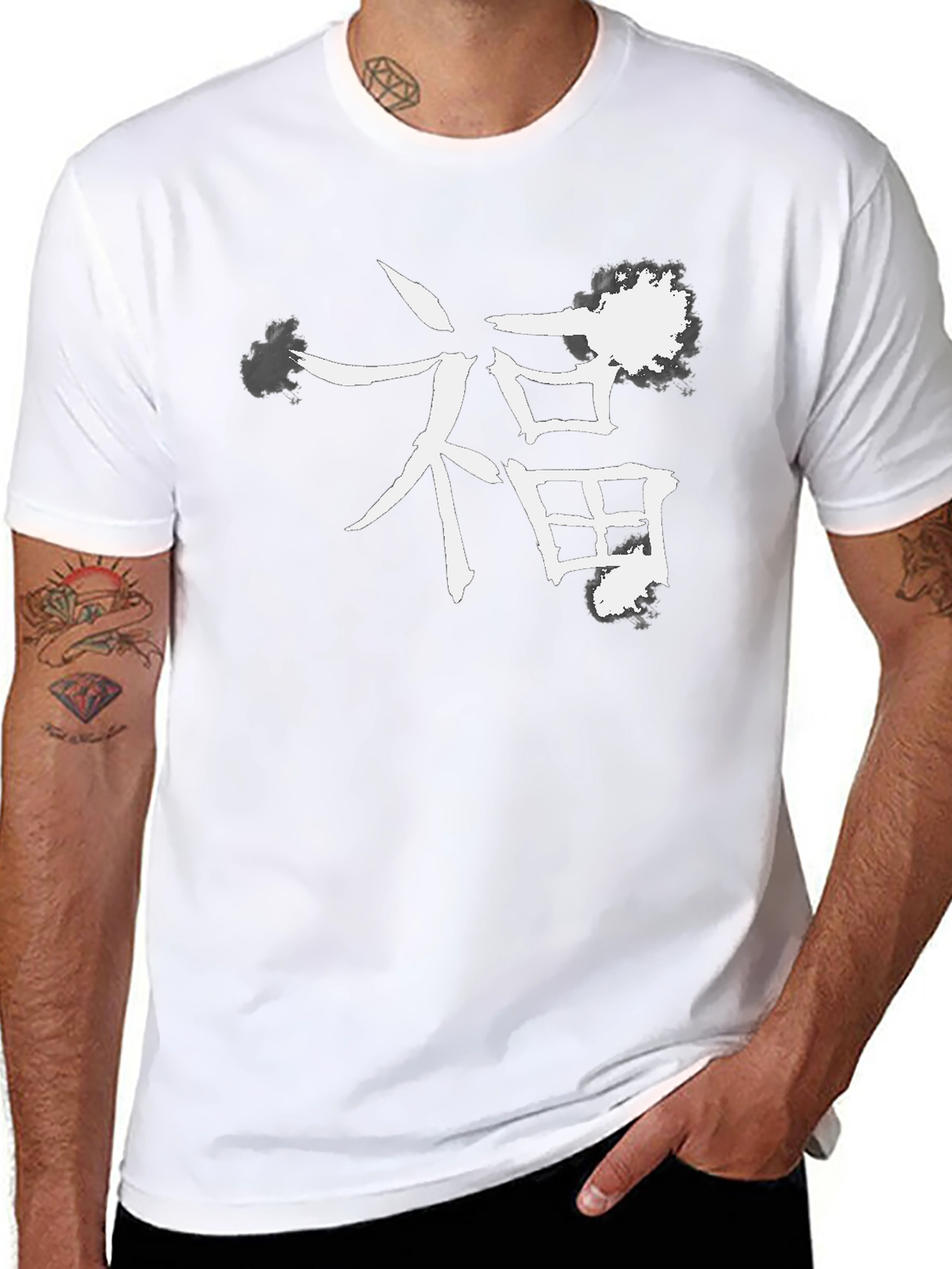 Black T-Shirt with Chinese Symbol