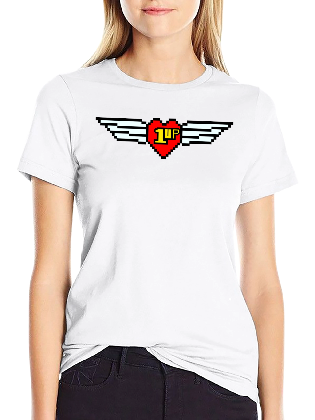 Pixel Heart 1-Up Graphic Tee - Retro Gaming Style
